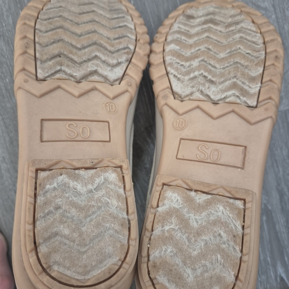 SO Women's Lace Up Boots - Beige - Picture 7 of 8